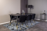 S&ouml;&ouml;gilaua komplekt Dipp 180x90 cm must samet ja messing