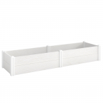 T&otilde;stetud aiapeenar 197 x 54 x 33 cm valge vin&uuml;&uuml;l