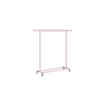Rattaga riidenagi v&auml;ljat&otilde;mmatava riidestangiga 92-132x45x160 cm roosa