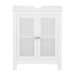 Vannitoa valamukapp 50x60 cm valge lakitud MDF ja 2 ust