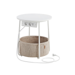 &Ouml;&ouml;kapp valge AC USB toide 45 x 50 cm
