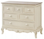 Kummut Rimini kreem helepruun 6 sahtlit 110 x 81 x 40 cm