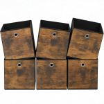M&auml;nguasjakastid 33x33x33 cm pruun-must 6 tk