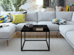 Kohvilaud BELRET 60x60 60x45x60 cm Must