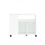 Abilaud ratastel 75 x 35 x 61 cm valge