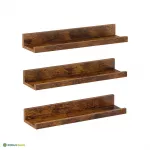 Seinariiulid 3 tk pruunid 38 x 10 cm E1 puitlaastplaat