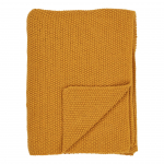 Puuvillane pleed 130 x 170 cm oranž taaskasutatud puuvill