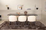 S&ouml;&ouml;gilaud ja toolikomplekt 190 x 90 cm must-beež samet