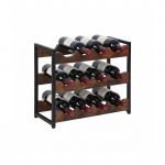 Veiniriiul 38&times;44,5&times;20 cm pruun-must 12 pudelile