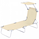 Lamamistool terrassile 187x58 cm Beež