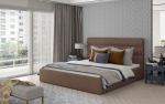 Voodi Karamell 200x200 cm Helepruun