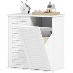 V&auml;ljat&otilde;mmatav pesukorv valge MDF 70 &times; 38 &times; 73 cm