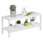 Kingariiul 70 x 26 x 33 cm valge 2 korrust bambusest