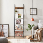 R&auml;tikuriiul 44x160 cm must-pruun teras ja puitlaastplaat