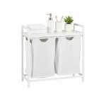 Pesukorvid valge 72x73x33 cm 2 kotti ja riiul