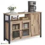 Kummut 110 x 33 x 75 cm pruun puitlaastplaat ja teras