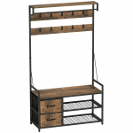 Riiul mantlitele 100 x 40 x 180 cm pruun metall