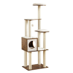 Kassipuu 58 x 40 x 165 cm pruun MDF ja sisalpostid