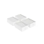 Kokkupandavad hoiukastid 4 tk 42x30x17 cm valge