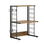 Mikrolaineahju alus pruun PB ja metall 60 &times; 36 &times; 72 cm