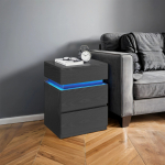 &Ouml;&ouml;kapp valgustusega 35.1x40.1x55.1 cm Must