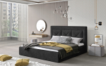 Voodi Cloe 140x200 Metallraam/Gaasit&otilde;ste/Magamistarvete kast 160x93x223 cm Tumehall