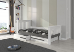 Voodi koos madratsiga CARMEL 200x90 cm Valge