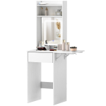 Meigilaud peegliga 45x45x152 cm valge LED-valgus