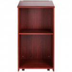 Puidust poodium 60x36x120 cm pruun MDF ja riiulid