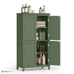 Vannitoakapp 30 x 60 x 110 cm roheline MDF 4 uksega