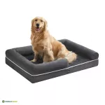 Koera pesa 106 x 80 x 25 cm tumehall polsterdatud