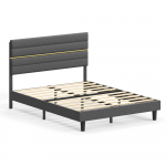Voodiraam 140 x 200 cm hall metallraam peatsiga