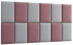 Polsterdatud Seinapaneel Quadratta 180x100 180x3.5x100 cm Virsikutooni