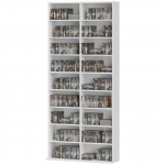 CD DVD Blu-ray Riiul 78.5x24x175 cm Valge