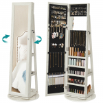 Ehetekapp peegel 162x55x55 cm Valge