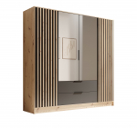 Riidekapp Neri 200 200x200x51 cm Must