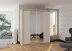 Liugustega riidekapp BALANCE 180 180x58x215 cm Sonoma Valge