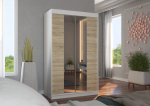Liugustega riidekapp Marvin 120 120x200x58 Valge