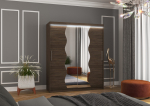 Liugustega Riidekapp KANSAS 180 180x215x58 Choco