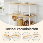 Maitseainete riiul 2 tk 195 x 297 x 158 cm valge