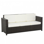Punutud aiadiivan 185x70x80 pruun valge