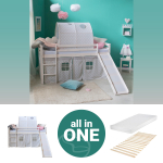 Narivoodi lium&auml;ega 90x200 valge hall