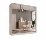 Liugustega riidekapp Tola 200x215x61 cm Valge
