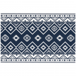 Terrassi vaip 182x274 cm tumesinine ja valge