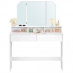 Tualettlaud 100x40x142 cm valge
