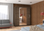 Liugustega Riidekapp DALLAS 180 180x215x58 cm Choco