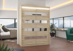 Liugustega Riidekapp BALTIC 150 150x200x58 cm Sonoma