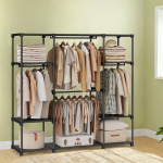 Avatud riidekapp 43x151x166 cm Must