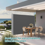 K&uuml;ljetuulekaitse markiis 180 x 450 cm Antratsiit