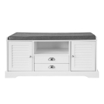 Esikupink sahtlitega 105 cm valge hall